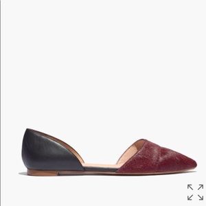 Madewell d’orsay flats leather and burgundy